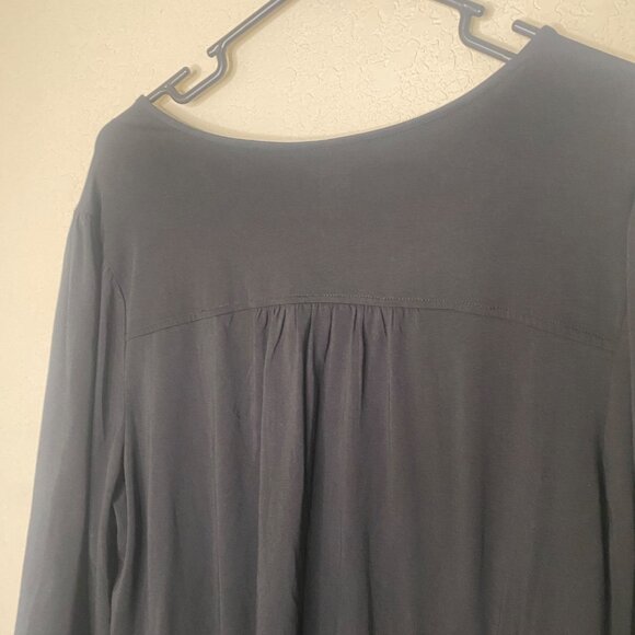NWT Lands End Top Womens Size 1X Black Long Sleeve V-Neck Lightweight Stretch Fa - Picture 8 of 14